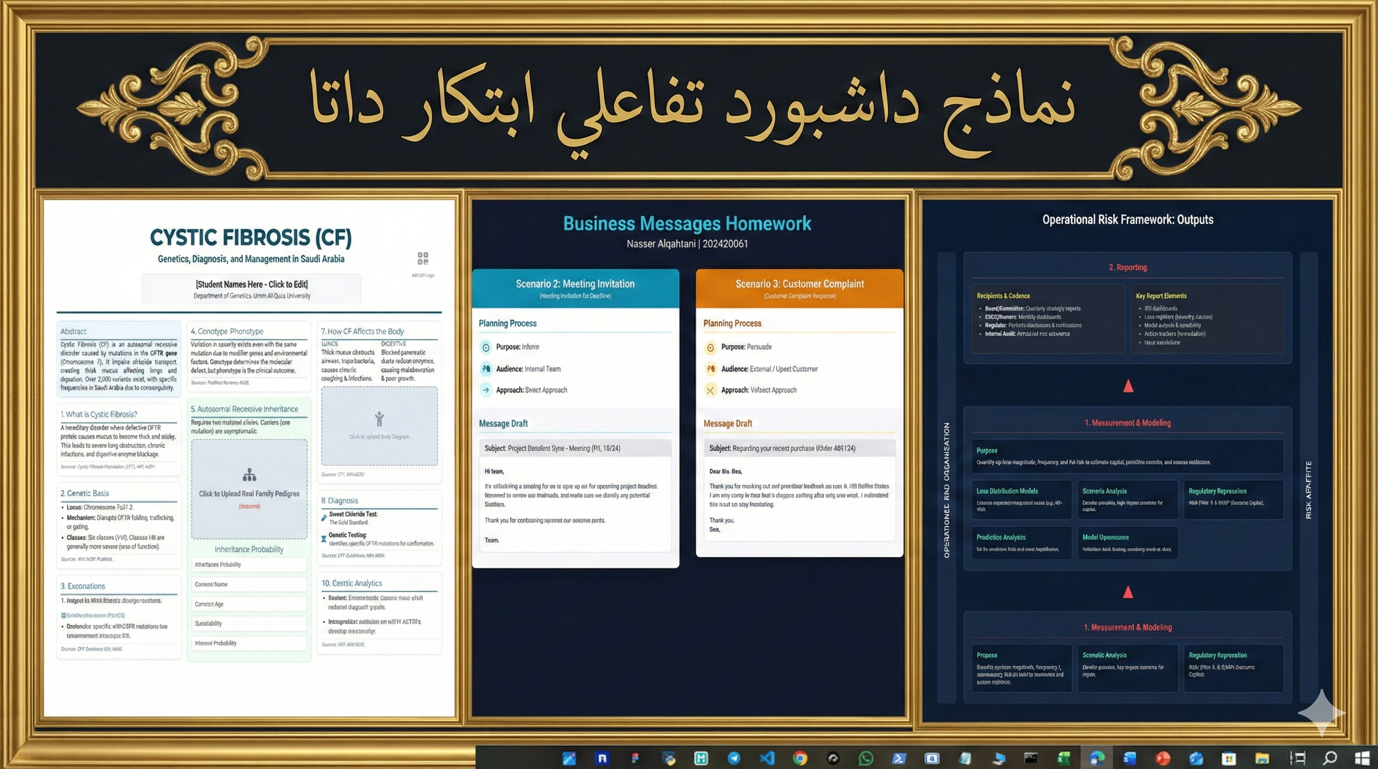 نموذج لوحة تحكم تفاعلية
